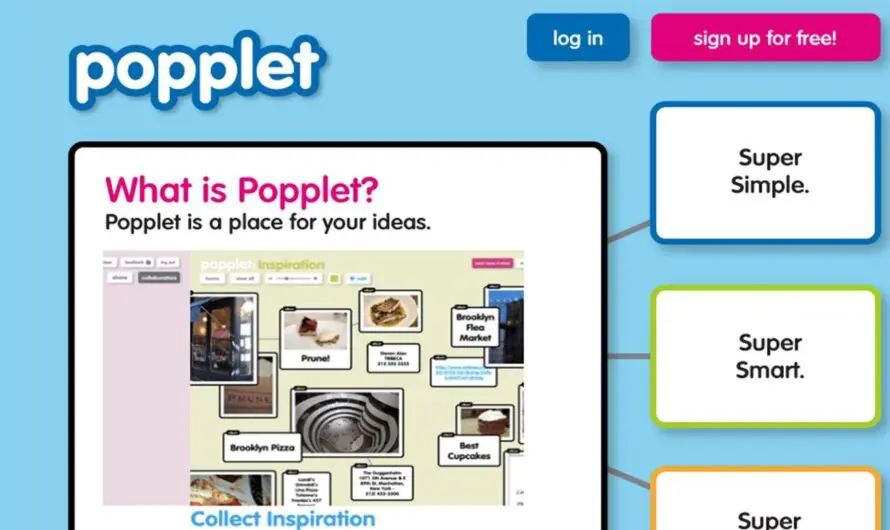 Popplet est une application de génération de cartes mentales