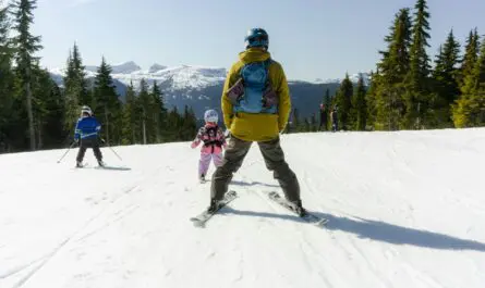 Station de ski avec les enfants